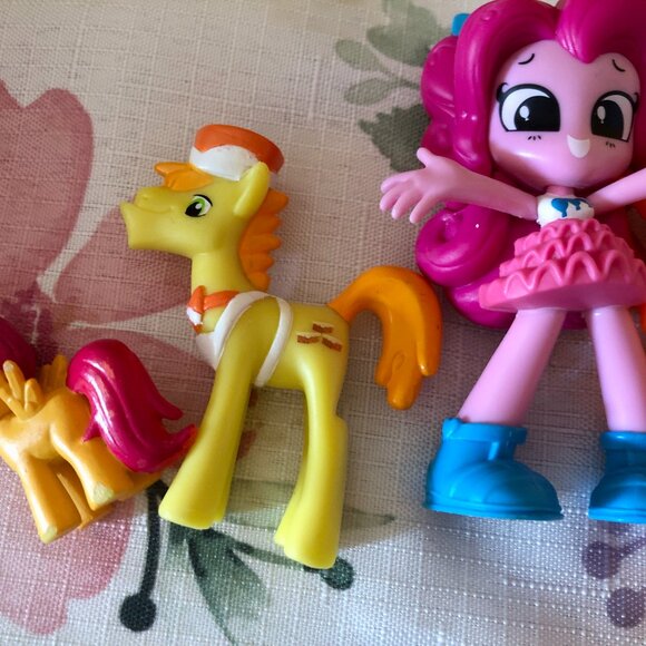 Lot of 7 My Little Pony Hasbro Brushable Hair Figures Equestria Girls Pinkie Pie - Picture 8 of 8
